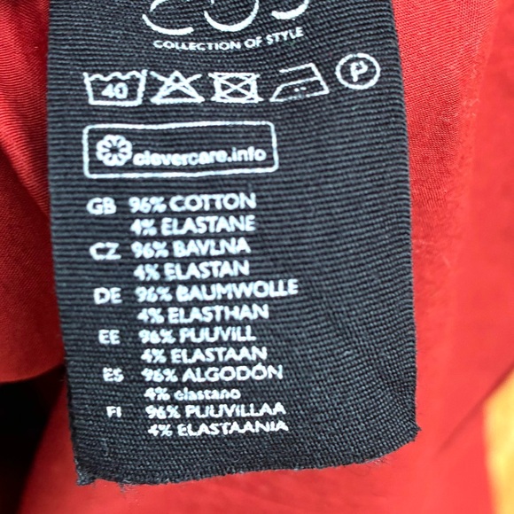 COS Burgundy Long Sleeve Poplin Dress Sz 38, Small - Picture 3 of 5